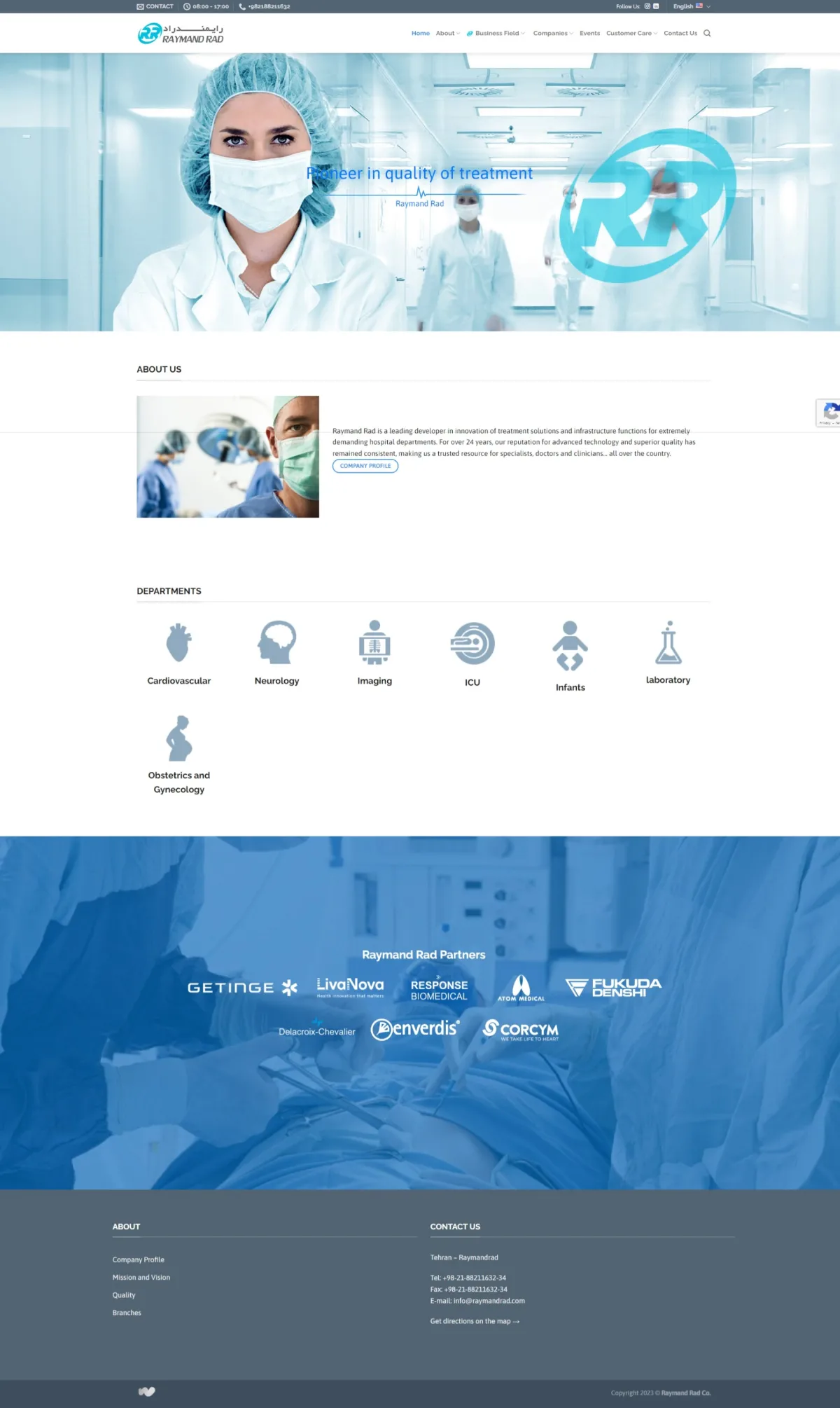 طراحی سایت شرکت رایمندراد