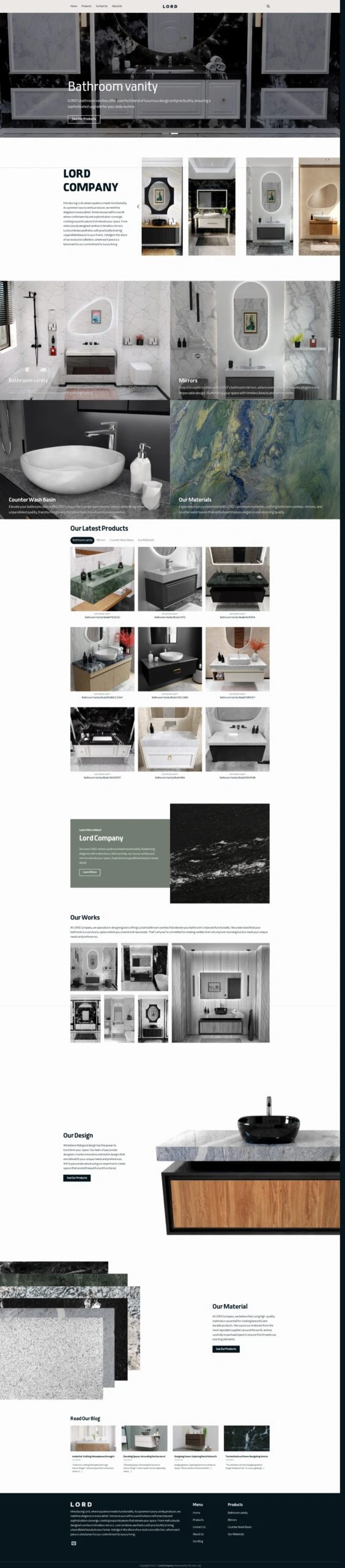 نمونه کار طراحی سایت کاتالوگ محصول لردکمپانی