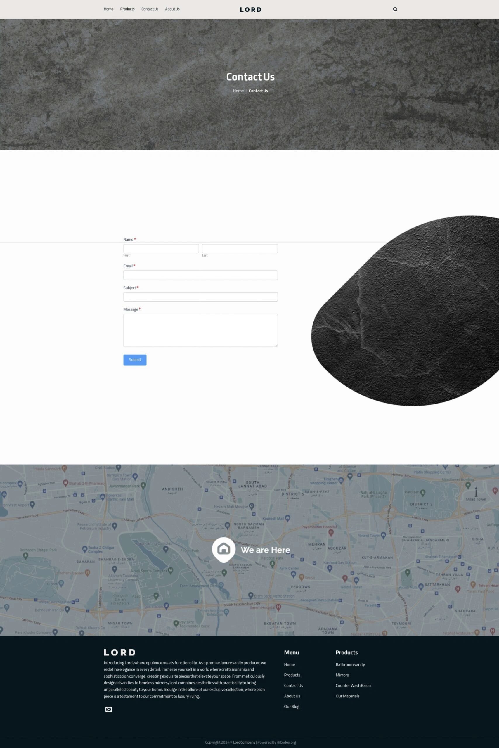 نمونه کار طراحی سایت کاتالوگ محصول لردکمپانی